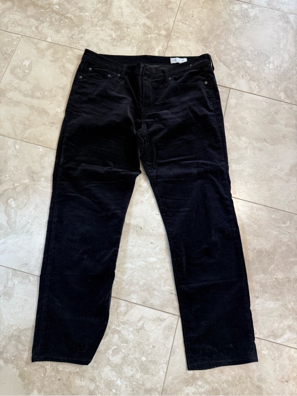 Gap velvet straight leg pants.